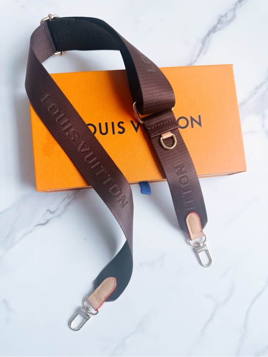 Handbags - LV Designer Logo guitar Strap with Gold Hardware